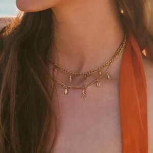 Kendra Scott Alexa Vintage Gold Multi Strand Necklace